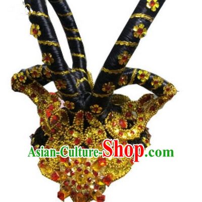 Traditional Ancient Chinese Classical Peking Opera Hair Accessories Props, Peking Opera Headwear Classical Flying Dance Hair Ornaments for Women