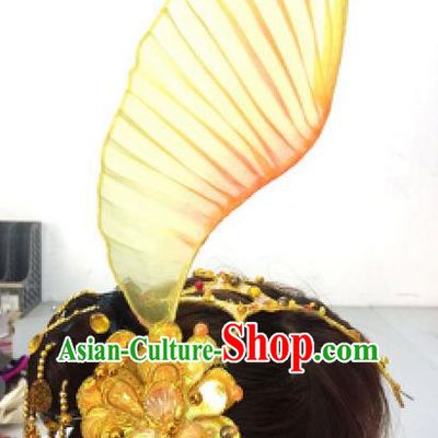 Traditional Ancient Chinese Classical Fish Dance Hair Accessories Props, Folk Yangko Dance Headwear Classical Dance Hair Ornaments for Women