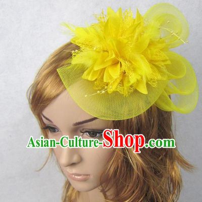 Top Grade Handmade Chinese Classical Hair Accessories, Children Baroque Style Yellow Flowers Bobby Pin, Hair Sticks Hair Jewellery, Hair Clasp for Kids Girls