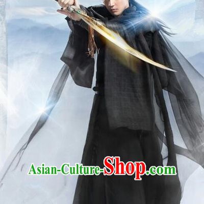Traditional Ancient Chinese Elegant Swordsman Costume, Chinese Ancient General Dress, Cosplay Chinese Television Drama Flying Daggers Chivalrous Expert Chinese Ming Dynasty Kawaler Hanfu Clothing for Men