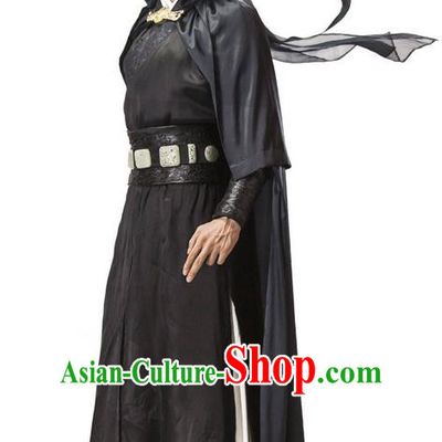 Traditional Ancient Chinese Elegant Swordsman Costume, Chinese Ancient Nobility Warrior General Dress, Cosplay Chinese Emprise Film Sword Master Chivalrous Expert Chinese Ming Dynasty Kawaler Hanfu Clothing for Men