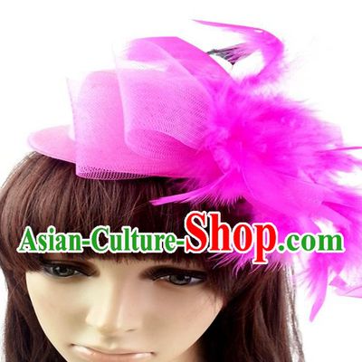 Top Grade Handmade Classical Hair Accessories Bobby Pin, Children Pink Feathers Hairpins Hair Clasp for Kids Girls