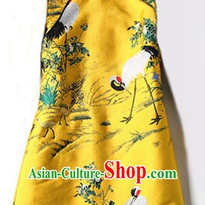 Top Grade Professional Compere Performance China Style Catwalks Costume, Children Chorus Singing Group Golden Cheongsam Full Dress Modern Dance Dress for Girls Kids