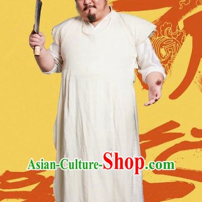 Traditional Ancient Chinese Butcher Costume Complete Set, Chinese Television Concubine Meng Comes Across Tang Dynasty Meatman Clothing for Men