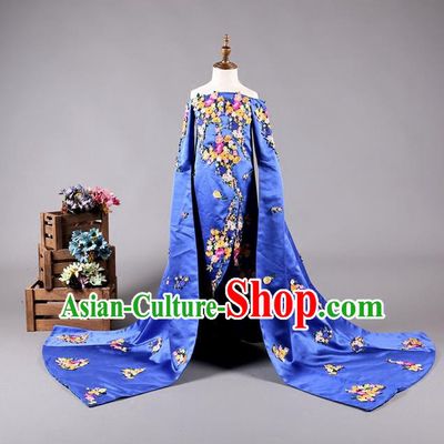 Top Grade Compere Professional Performance Catwalks Costume, Children Chorus China Style Cheongsam Formal Dress Modern Dance Baby Princess Modern Fancywork Dress for Girls Kids