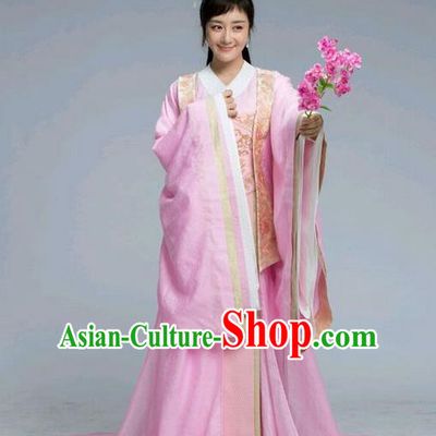 Traditional Chinese Ancient Imperial Empress Costume and Handmade Headpiece Complete Set, Chinese Northern and Southern Dynasties Princess Dress, Chinese Television Tokgo World Young Lady Tailing Embroidered Hanfu Clothing for Women