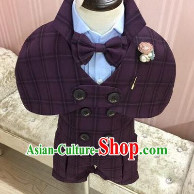 Top Grade Compere Professional Performance Catwalks Blazer Costume Complete Set, Children Chorus Customize Tuxedo Suits Modern Dance Modern Fancywork Little Gentleman Clothing for Boys Kids