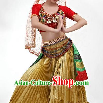 Traditional Indian Classical Dance Belly Dance Costume Costume, India Belly Dance Uniform Clothing Complete Set for Men