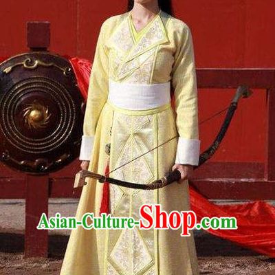 Traditional Chinese Ancient Princess Dress Costume, Chinese Northern and Southern Dynasties Television Tokgo World Swordswoman Hanfu Clothing and Headpiece Complete Set for Women
