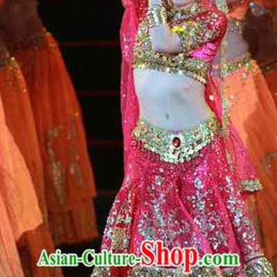 High-quality Indian Dance Costumes for Belly Dance, Raks Sharki Dancing Red Dress Clothing for Women