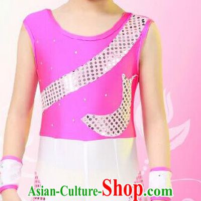 Chinese Modern Dance Costume, Children Opening Classic Chorus Singing Group Uniforms, Modern Dance Pink Gym Suit for Boys Kids