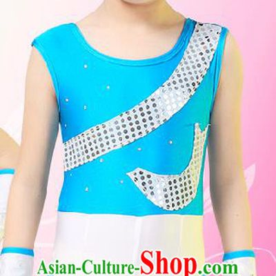 Chinese Modern Dance Costume, Children Opening Classic Chorus Singing Group Uniforms, Modern Dance Blue Gym Suit for Boys Kids