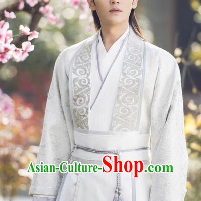 Traditional Chinese Ancient Prince Costume and Handmade Headpiece Complete Set, China Song Dynasty Scholar Nobility Childe Clothing for Men