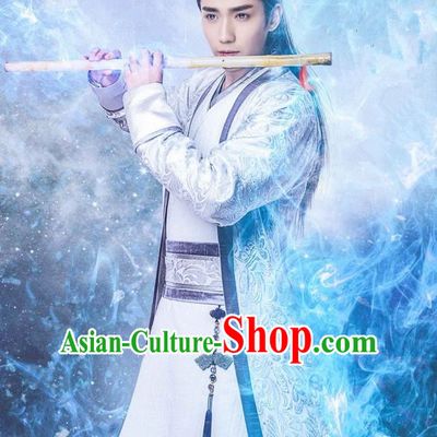 Traditional Chinese Song Dynasty Nobility Childe Costume and Handmade Headpiece Complete Set, China Ancient Prince Clothing for Men