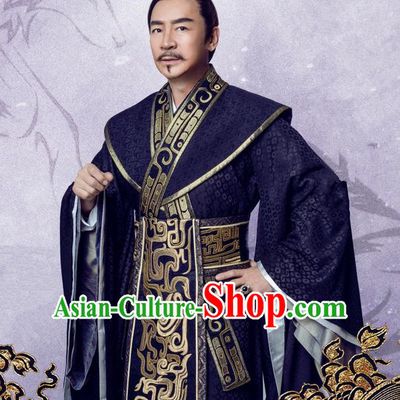 Traditional Chinese Song Dynasty Master Costume and Handmade Headpiece Complete Set, China Ancient Minister Nobility Lord Clothing for Men