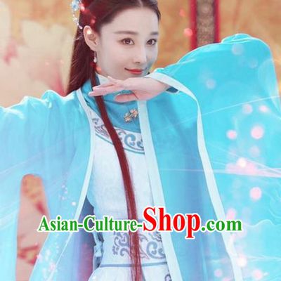 Chinese Teleplay Flower Shabana Flyings Sky Palace Princess Dance Dress, Traditional Chinese Ancient Song Dynasty Imperial Infanta Costume and Headpiece Complete Set for Women