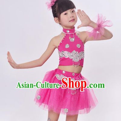 Top Grade Professional Performance Catwalks Costume, Children Chorus Full Dress Modern Dance Little Princess Bubble Dress for Girls Kids