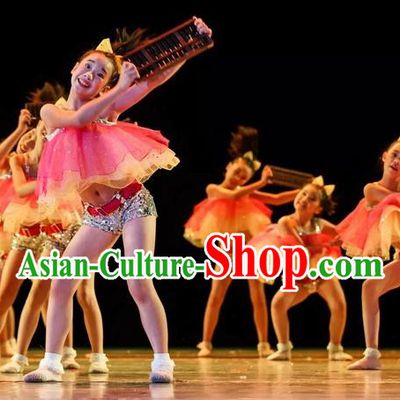 Top Grade Professional Performance Catwalks Costume, Children Dress Modern Dance Clothing for Girls Kids
