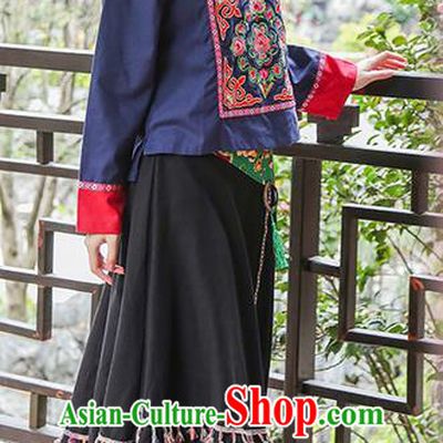 Traditional Ancient Chinese National Pleated Skirt Costume, Elegant Hanfu Green Patch Long Dress, China Tang Suit National Minority Bust Skirt for Women