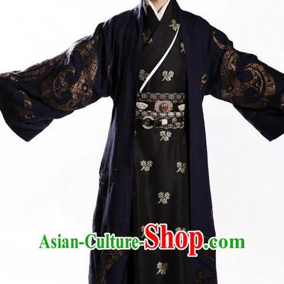 Traditional Chinese Ancient Nobility Childe Costumes, Chinese Ancient Teleplay Above The Clouds Role Swordsmen Robe, Roayl Prince Embroidery Hanfu Clothing for Men