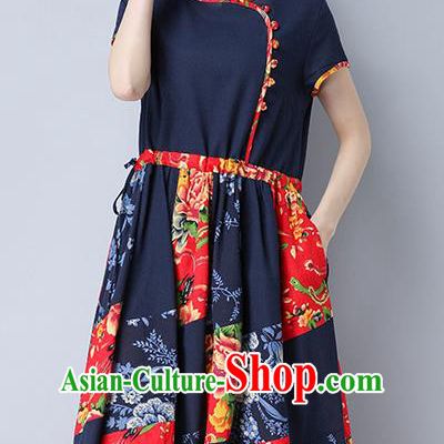 Traditional Ancient Chinese National Costume, Elegant Hanfu Mandarin Qipao Dress, China Tang Suit Chirpaur Cheongsam Upper Outer Garment Elegant Dress Clothing for Women