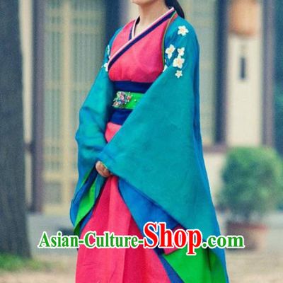 Traditional Ancient Chinese Elegant Costume Complete Set, Chinese Northern Dynasty Imperial Consort Dress, Cosplay Chinese Television Drama Alegend of Pringess Lanling Princess Consort Hanfu Trailing Embroidery Clothing for Women