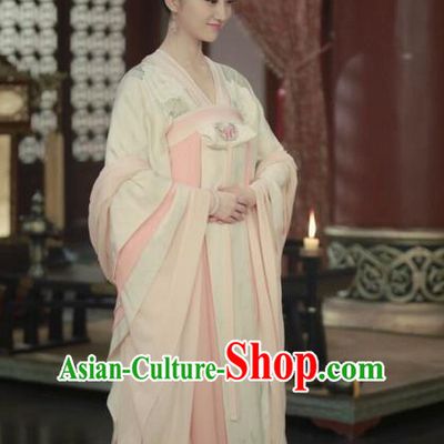 Traditional Ancient Chinese Elegant Aristocratic Princess Costume, Chinese Tang Dynasty Palace Lady Dress, Cosplay Chinese Television Drama Princess Peri Imperial Empress Hanfu Trailing Embroidery Clothing for Women