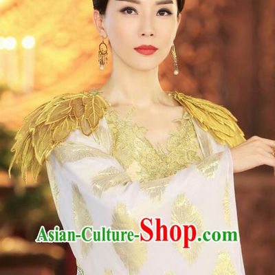 Chinese Ancient Tang Dynasty Imperial Empress Costume and Headwear Complete Set, Fighter of the Destiny Traditional Chinese Ancient Queen Clothing for Women