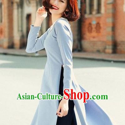 Top Grade Asian Vietnamese Traditional Dress, Vietnam National Farmwife Ao Dai Dress, Vietnam Ao Dai Cheongsam Dress Clothing for Woman