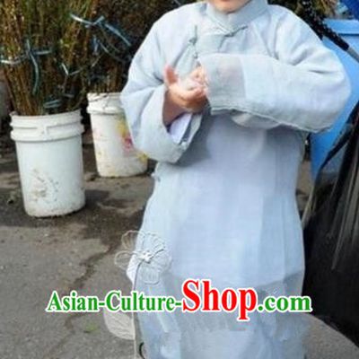 Traditional Top Grade Asian Vietnamese Dress, Vietnam National Boys Handmade Grey Clothing Children Suits