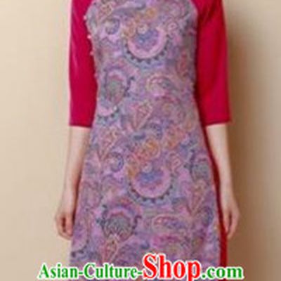 Traditional Top Grade Asian Vietnamese Costumes Dance Dress, Vietnam National Women Ao Dai Dress Embroidered Short Cheongsam Clothing