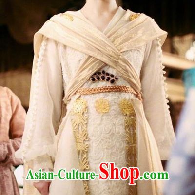 Traditional Chinese Ancient Tang Dynasty Princess Costumes and Handmade Headpiece Complete Set, China The Glory of Tang Dynasty Ancient Peri Princess Dress Clothing for Women