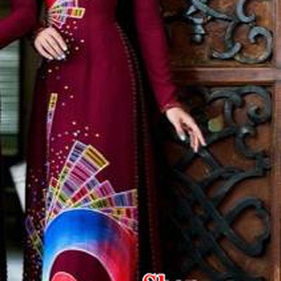 Traditional Top Grade Asian Vietnamese Costumes Classical Hand Painting Wine Red Full Dress, Vietnam National Ao Dai Dress Catwalks Bride Beading Qipao for Women