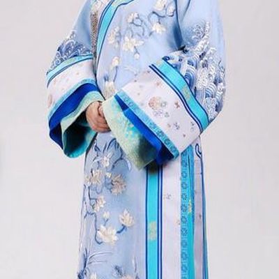 Traditional Chinese Ancient Qing Dynasty Imperial Princess Costume and Headpiece Complete Set, Above The Clouds Chinese Mandarin Robes Manchu Nobility Embroidered Clothing for Women