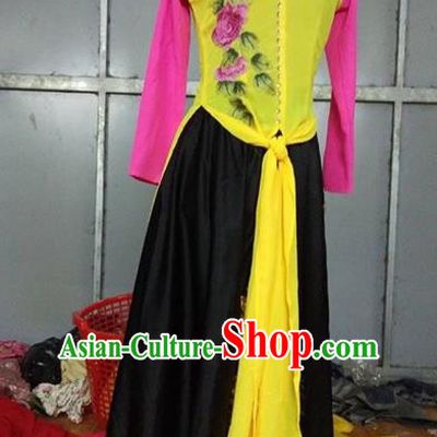Traditional Top Grade Asian Vietnamese Costumes Classical Printing Flowers Full Dress, Vietnam National Ao Dai Dress Catwalks Debutante Qipao for Women