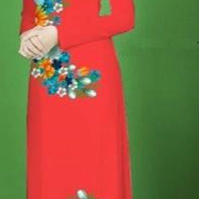 Traditional Top Grade Asian Vietnamese Costumes Classical Printing Flower Full Dress, Vietnam National Ao Dai Dress Red Cheongsam for Women