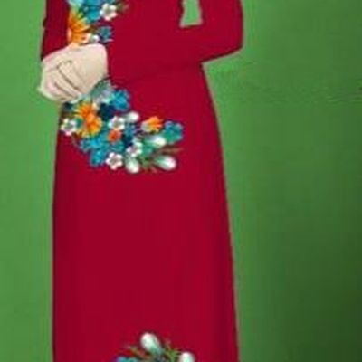 Traditional Top Grade Asian Vietnamese Costumes Classical Printing Flower Full Dress, Vietnam National Ao Dai Dress Wine Red Cheongsam for Women