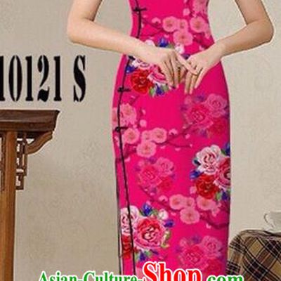 Traditional Top Grade Chinese Costumes Classical Catwalks Printing Princess Cheongsam, China National Pink Chi-pao Dress for Women