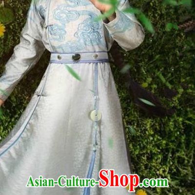 Traditional Ancient Chinese Qing Dynasty Swordsman Costume, Chinese Manchu Mandarin Nobility Childe Robes Thronfolger Clothing for Men