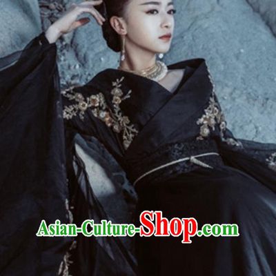 Traditional Chinese Ancient Shang Dynasty Imperial Consort Dance Costume, China Mythology Television Zhao Ge Ancient Imperial Concubine Clothing and Headwear Complete Set for Women