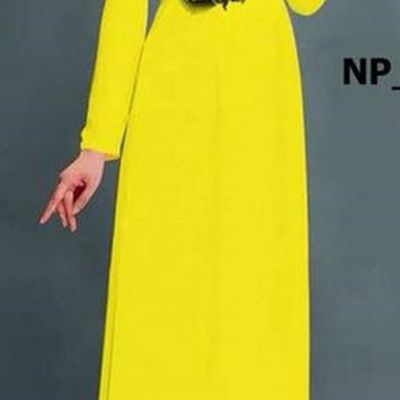Top Grade Asian Vietnamese Costumes Classical Jing Nationality Printing Long Cheongsam, Vietnam National Clothing Bride Traditional Yellow Ao Dai Dress