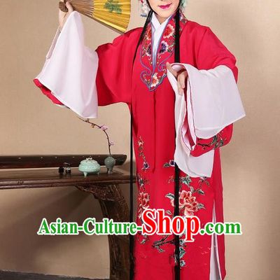 Traditional Chinese Beijing Opera Huangmei Opera Female Rosy Clothing and Headwear Complete Set, China Peking Opera Diva Role Hua Tan Costume Embroidered Opera Costumes
