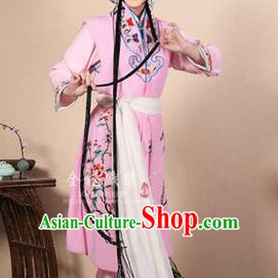 Traditional Chinese Beijing Opera Shaoxing Opera Young Female Pink Vest Clothing Complete Set, China Peking Opera Diva Role Hua Tan Costume Embroidered Opera Costumes