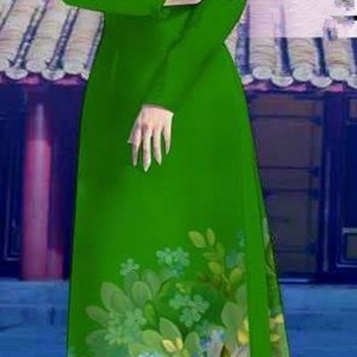Top Grade Asian Vietnamese Costumes Classical Jing Nationality Long Green Cheongsam, Vietnam National Clothing Vietnamese Bride Traditional Printing Flowers Ao Dai Dress