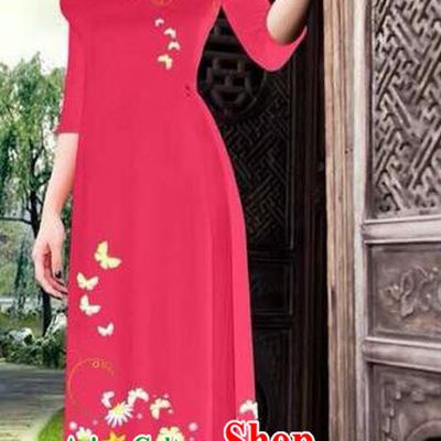 Top Grade Asian Vietnamese Clothing Classical Jing Nationality Long Cheongsam, Vietnam National Bride Traditional Printing Flowers Red Ao Dai Dress for Women
