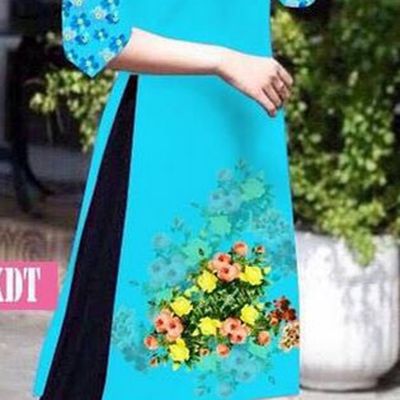 Traditional Top Grade Asian Vietnamese Jing Nationality Classical Ao Dai Dress, Vietnam National Bride Printing Peacock Blue Short Cheongsam Costumes for Women