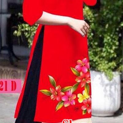 Traditional Top Grade Asian Vietnamese Jing Nationality Ha Festival Ao Dai Dress, Vietnam National Bride Printing Red Short Cheongsam Costumes for Women