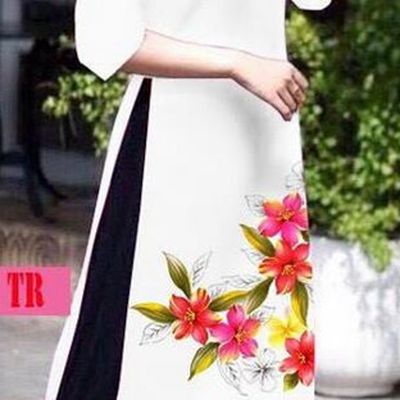 Traditional Top Grade Asian Vietnamese Jing Nationality Ha Festival Ao Dai Dress, Vietnam National Bride Printing White Short Cheongsam Costumes for Women