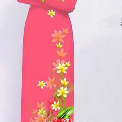 Traditional Top Grade Asian Vietnamese Ha Festival Long Ao Dai Dress and Pants, Vietnam National Jing Nationality Printing Pink Cheongsam Costumes for Women