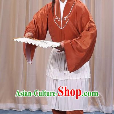 Traditional Chinese Beijing Opera Clown Bronze Clothing and Shoes Headwear Complete Set, China Peking Opera Miscellaneous Affairs Costume Opera Wu Dalang Costumes